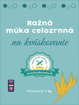 Múka Ražná celozrnná na kváskovanie 1Kg Mlyn Trenčan