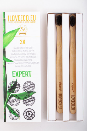 Ilove eco Bambusové zubné kefky Expert dvojité balenie